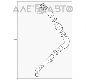 Furtun de aer dreapta sus Hyundai Sonata 15-19 1.6T