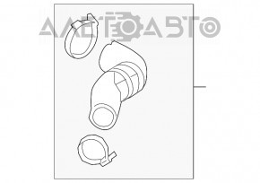 Furtun de aer stânga Hyundai Sonata 15-19 1.6T ieșire