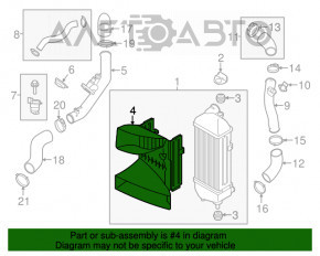 Deflectorul intercoolerului Hyundai Santa Fe 13-18 2.0T