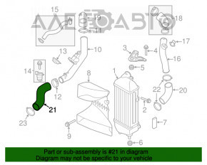 Furtun de aer dreapta jos Hyundai Sonata 11-15 2.0