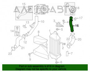 Furtun de aer stânga mediu Hyundai Sonata 11-15 2.0 pentru senzor.