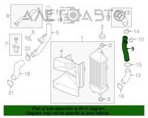 Deflectorul intercoolerului Hyundai Santa Fe 13-18 2.0T