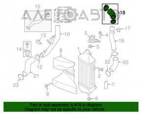 Furtun de aer stânga sus Hyundai Sonata 11-15 2.0