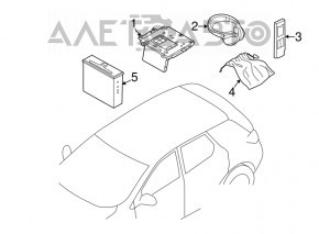 Telecomanda pentru controlul tetierelor Infiniti JX35 QX60 13- uzată.