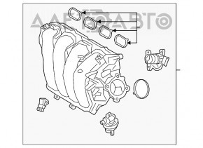 Colector de admisie Kia Forte 4d 17-18 restilizat 2.0 fără motor de acționare a clapetelor.