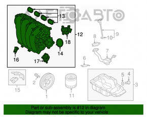 Colector de admisie Kia Forte 4d 17-18 restilizat 2.0 fără motor de acționare a clapetelor