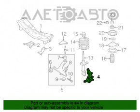 Butucul roții față stânga Subaru B9 Tribeca