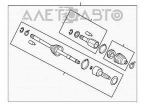 Привод полуось передняя правая Subaru Outback 10-14 2.5 3.6