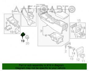 Joystick-ul consolei centrale Infiniti Q50 14-