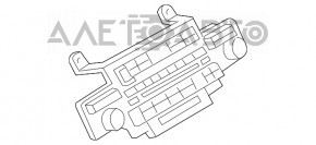 Cadru suprapunere cu control al ecranului, radio, climatizare, duze de aer Infiniti FX35 FX45 04-06 lipsesc partea superioară a cadrului