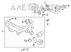 Radiator EGR Kia Niro 17-22 HEV, PHEV