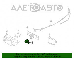 Senzor de parcare pentru bara din spate, interior Nissan Rogue 21-23