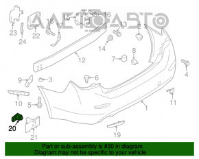 Senzor de parcare spate Infiniti JX35 QX60 13- fără inel