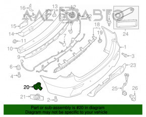 Senzor de parcare spate pentru Nissan Pathfinder 13-16, fara inel.