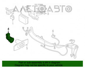 Senzor de parcare spate Infiniti JX35 QX60 13- fără inel