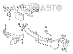 Senzor de parcare spate Infiniti JX35 QX60 13- fără inel