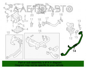 Supap EGR Kia Niro 17-22 HEV, PHEV lungime