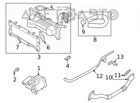 Охладитель EGR Hyundai Sonata 20- 2.5