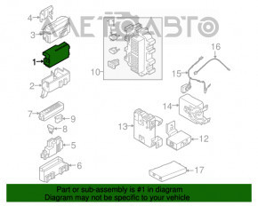 Blocul de siguranțe sub capotă Nissan Murano z50 04-07