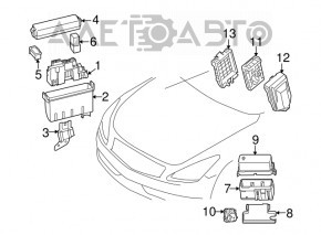 Capacul cutiei de siguranțe sub capotă pentru Infiniti G25 G37 4d 08-13