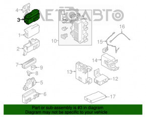 Capacul cutiei de siguranțe sub capotă Nissan Murano 04-07