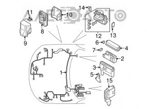 Capacul cutiei de siguranțe sub capotă pentru Infiniti FX35/45 03-08