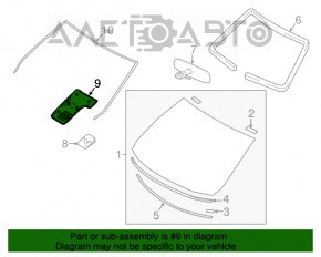 Husa suport camera pentru banda Nissan Rogue Sport 17-19 fara control de croaziera adaptiv.