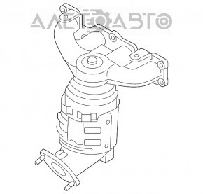 Colector de evacuare cu catalizator pentru Kia Sorento 10-15 2.4