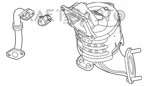 Colector de evacuare cu catalizator pentru Hyundai Sonata 20- 2.5