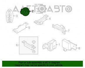 Кнопка start-stop Infiniti Q50 14- полез хром