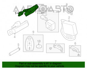 Asamblare controler cheie mai puțin Nissan Leaf 13-17