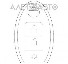 Ключ Nissan Rogue 21-23 S, 3 кнопки