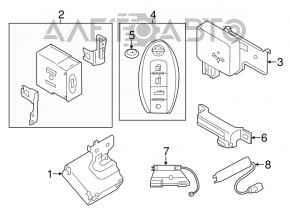 Antena keyless Nissan Rogue 14-20