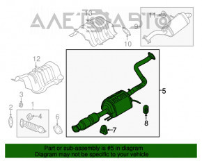 Tubulatură intermediară pentru Kia Soul 14-19 1.6 fără catalizator.