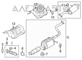 Tubulatură intermediară pentru Kia Soul 14-19 1.6 fără catalizator.