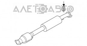 Convertor catalitic inferior Hyundai Sonata 11-15 2.0T