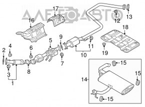 Convertor catalitic spate Kia Niro 17-22 HEV cu încălzitor.