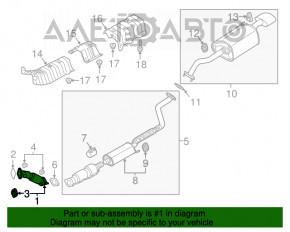 Tubul de admisie Kia Forte 4d 17-18 restilizat 2.0 mpi