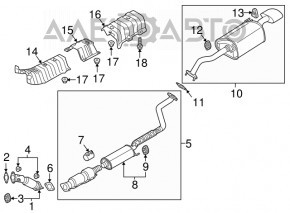 Tubul de admisie Kia Forte 4d 17-18 restilizat 2.0 mpi