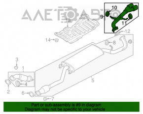 Silentiozătorul din spate cu baie pentru Hyundai Santa FE Sport 13-16, restilizat, 2.4