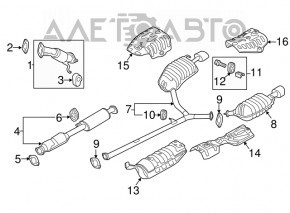 Silencer spate bara stânga Hyundai Sonata 11-15 2.0