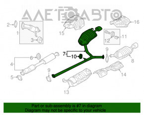 Silentioză spate cu baie dreapta pentru Hyundai Sonata 11-15 2.0