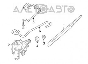 Cablu de remorcare spate pentru Nissan Pathfinder 13-20 fără capac de protecție.