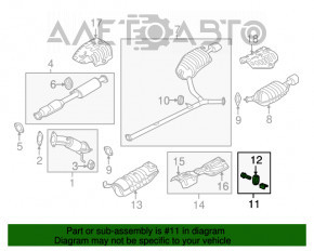 Suportul de evacuare din spate dreapta pentru Kia Optima 11-15 2.4, cu garnitură