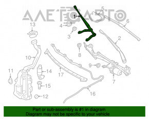 Leashul drept al ștergătorului de parbriz Infiniti QX30 17-