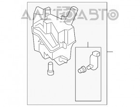 Бачок омывателя Infiniti G25 G37 4d 06-09 дорест без горловины