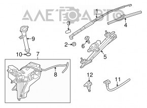 Duza gulerului stergatorului Nissan Pathfinder 13-20 cu capac