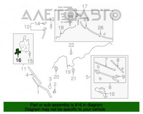 Motorul de spălare a parbrizului Nissan Murano z51 09-14, nou, original OEM