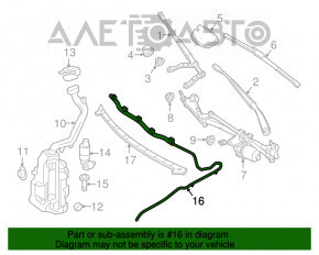 Duzele de pulverizare a parbrizului asamblate pentru Infiniti QX30 17- fara incalzire.