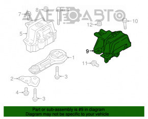 Pernele motorului stâng Mitsubishi Outlander 14-15 pre-restilizare FWD